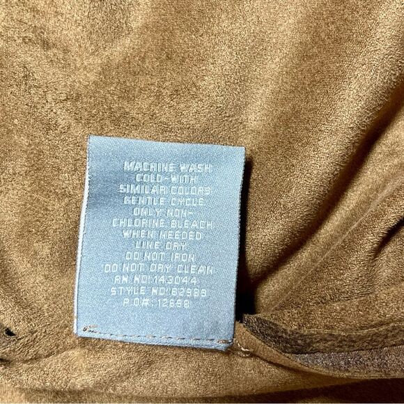 Bagatelle Faux Suede Draped Front Brown Western Jacket Small - Picture 11 of 12